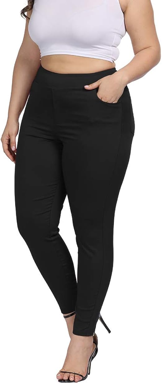 NEW LADIES ELASTICATED SLIM LEG LEG 