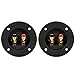Goldwood Sound Speaker Box Terminal Cups 2 Round Power Speaker Terminal Plates Black (RGT-5050-2) primary