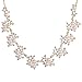 HongHu Fashion Pearl Rhinestone Rhinestone Statement Bib Pendant Necklace & Earring Set