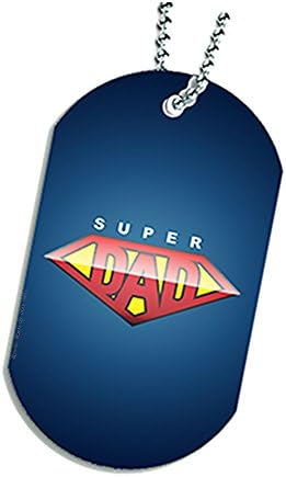 Love My Super Dad Dog Tag Necklace