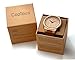 Bamboo Wood Watch Natural Maple Leather Band Casual Men or Women Gift