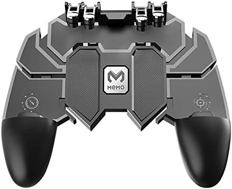 Kindlyperson Eat Chicken Artifact， Six Finger All-In-One Mobile Controller，New Game Helper AK66 MEMO Mobile Phone Game Handle for PUBG，Game Free Fire Button Joystick Gamepad L1 R1 Trigger