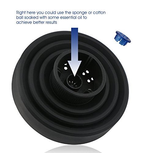 Segbeauty Foldable Sillicone Hair Bolw Dryer Attachment for Dry Hair, Hair Dryer Diffuser for Shining Heather Soft Hair, Portable for Travel -- Black