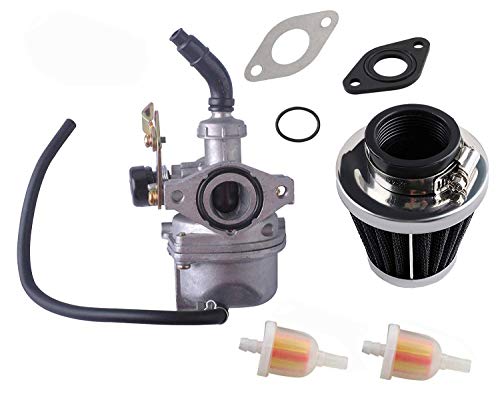 Podoy PZ19 Carburetor for Taotao ATV Cable Choke Carb Gaskets with 35mm Motorcycle Air Filter Fuel Filters for Chinese Made 50cc 70cc 90cc 100cc 110cc 125cc Dirt Bike Scooter Moped Go karts