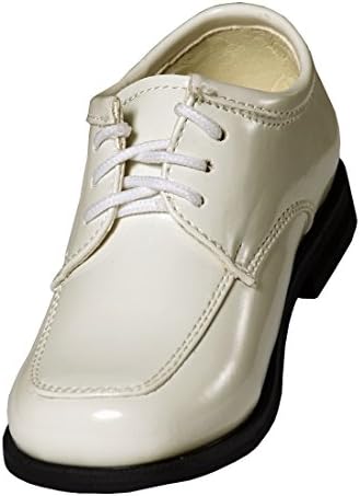 Boys Ivory Square Toe Tuxedo Shoe