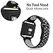 Meifox Compatible with Fitbit Blaze Bands for Women Men,Soft Silicone Replacement Band for Fitbit Blaze Smart Watch (Black Gray, Large)