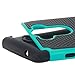 E LV Droid Turbo Case Cover - Dual Layer Hybrid Armor Defender Protective Case Cover for Motorola Moto Droid Turbo XT 1254 with 1 Stylus - Teal
