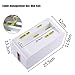 Cable Management Box Cord Organizer Storage Box(8x4.2x4inches) for Covering and Hiding, Cables, Cords, USB Hubs - White
