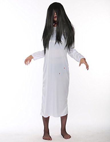 Amazon Co Jp コスプレタイム Cosplaytime 貞子 コスチュームワンピース コスプレ お化け衣装 恐怖 白衣 仮装 服 ファッション小物