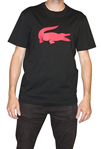Lacoste men s short sleeve jersey with big tonal croc p…