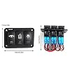 Rupse-3-Gang-Marine-Boat-Car-Switch-Panel-Blue-Red-LED-Light-5pin-On-off-Rocker-Switch-12-24V