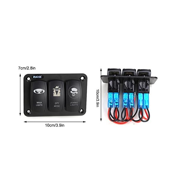 Rupse-3-Gang-Marine-Boat-Car-Switch-Panel-Blue-Red-LED-Light-5pin-On-off-Rocker-Switch-12-24V