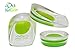 2 Pack - KidSole Shock Absorbing Lightweight Gel Heel Cups For Kid's With Sensitive Heels, Heel Spurs, Plantar Fasciitis, or Ankle Pain (Green Toddlers Size 11-2)