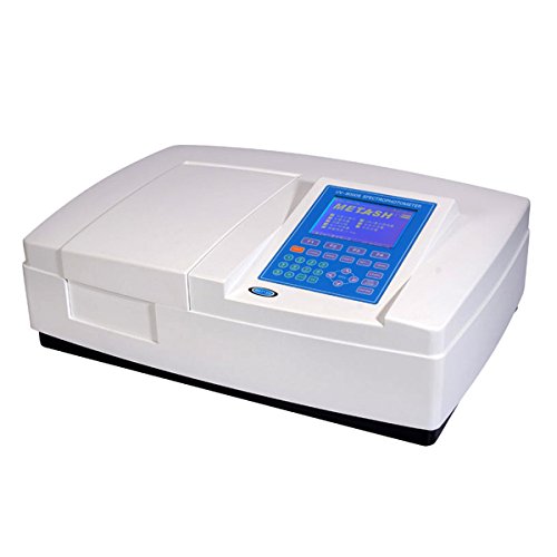 UV-8000A Double Beam UV/VIS Spectrophotometer Ultraviolet Visible Spectrophotometer 190-1100nm Wavelength Range 1nm Bandwidth Â±0.3nm Wavelength Accuracy with PC Software