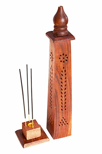 Valentine Day Gifts Wooden Incense Cone Tower Burner Stand Holder Ash Catcher Home Decor Utilities & Accessories (Design5)