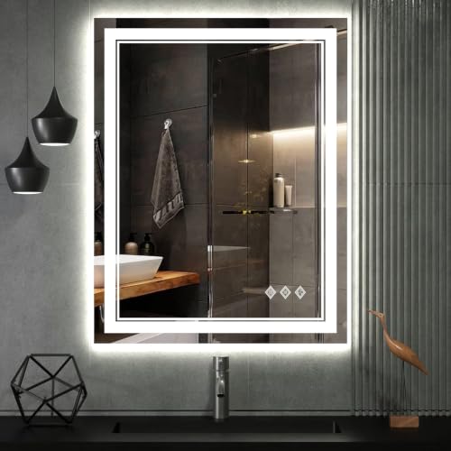VanPokins LED Bathroom Mirror 24x32 Inch