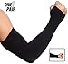 Tough Outdoors UV Sun Protection Arm Sleeves for Men & Women - UPF 50 Cooling Sports Compression Arm Shield w/Hand Cover
