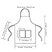 GNYO 6 PCS Waterproof Aprons for Women Men Black Kitchen Apron with 2 Pockets Bib Aprons Bulk for Cooking BBQ Baking Crafting Restaurant