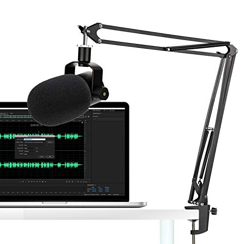 Extended Rode Podmic Stand with Pop Filter, Professional Boom Arm and