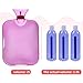 Hot Water Bottle Warmer Set,2 Liter with Soft Knit Water Bottle Cover for Pain Relief Hot Cold Therapy and Comfort Hot Water Bottle Bag,Pink