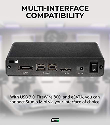 Glyph Studio Mini – Externe Festplatten (2000 GB, 5400 RPM, eSATA, USB 3.0, verkabelt, 3.0, 420 Mbit/s) schwarz, Silber – Bild 5