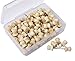 Wood Push Pins,JoyFamily Decorative Thumb Tacks Used on Cork Boards or Maps, Pack of 100PCS (Natural)