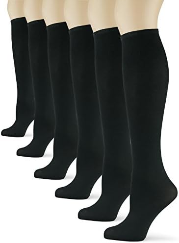 Sox Trot Women's Solid Knee High Trouser Socks, Silky Soft Thin Material, Tall Boot Socks 3 Pairs