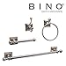 BINO 'Franklin' 4-Piece Bath Hardware 18-Inch Towel Bar Accesory Set, Brushed Nickel