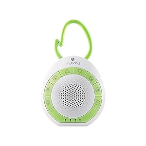 MyBaby Baby Sound Machine, White Noise Sound Machine for Baby, Travel and Nursery. 4 Soothing Sounds, Integrated Clip…
