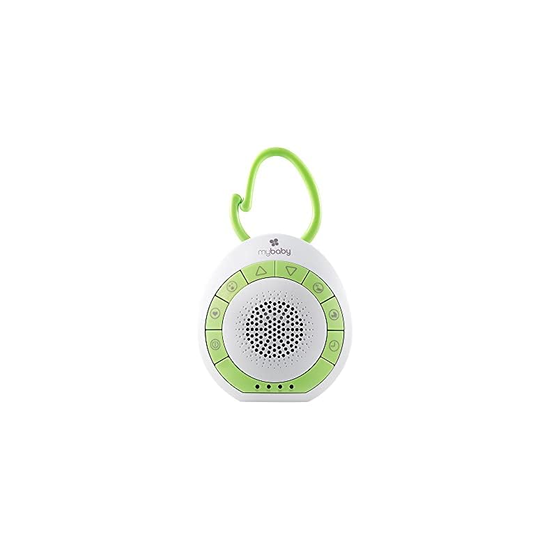 MyBaby Baby Sound Machine, White Noise Sound Machine for Baby, Travel and Nursery. 4 Soothing Sounds, Integrated Clip…