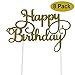 8 Pack Happy Birthday Cake Topper First Birthday Cupcake Topper, Glitter Gold Decoration
