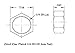 QSC 1/4-28 LHJN, 1/4-28 Steel Left Hand Jam Nut, Gold Zinc Plated