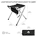 BERSERKER OUTDOOR Folding Camping Stool Portable Camping Seat with Mesh Bag Aluminum Frame Lightweight Backpacking Slacker Chair with Carry Bag for Fishing Hiking Traveling Support 220LBS (Black)thumb 1