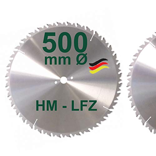 HM Sägeblatt 500 mm LFZ Flach-Zahn Hartmetall Widea für Brennholz Hartholz Kreissägeblatt für Wippsäge und Brennholzsäge…