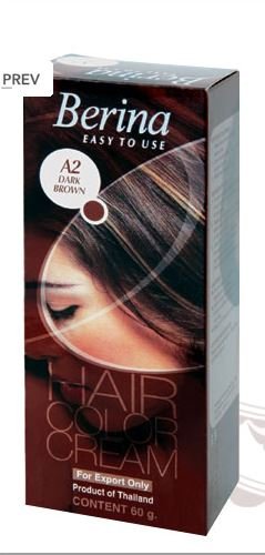 Berina Hair Colour Cream, A2 - Dark Brown