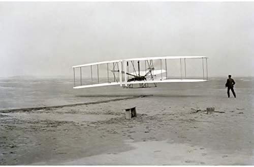 Wright Brothers - First Flight, Kitty Hawk Photo Poster - 16 x 24 inches