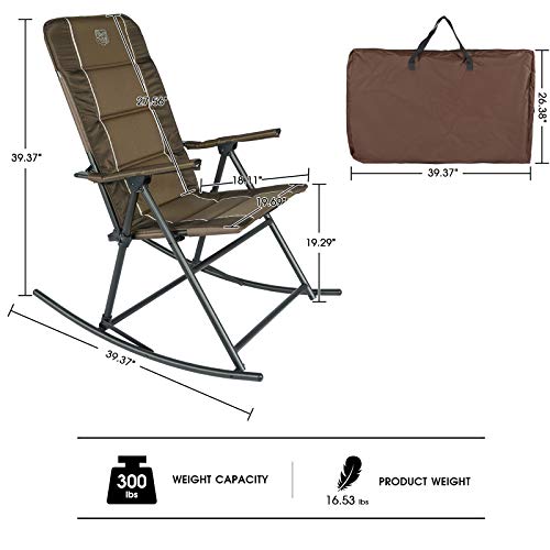 TIMBER-RIDGE-High-Back-Folding-Camping-Rocking-Chair-Hard-Armrest-Support-up-to-300-lbs