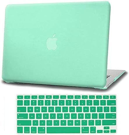 AmaBe for MacBook Air 11 inch/11.6" Case Model: A1370 / A1465,Bundle 2 in 1 Rubberized Hard Shell Cover Case + Silicone Keyboard Cover Skin Green