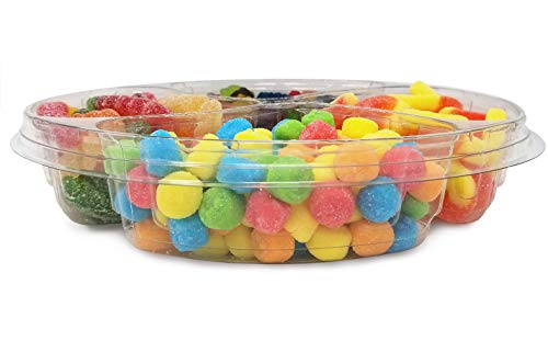 Happy Bites Gummi Favorites Party & Gift Tray - Featuring Gummi Bears, Peach Rings, Sour Neon Faces & Sour Worms - Resealable, 2.5 lbs (40 oz)