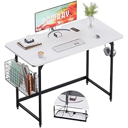 Pamray Small White Computer Desk for Small