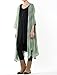 Mordenmiss Women's New Loose Thin Garb Drape Open Front Cardigan L Green Plaid