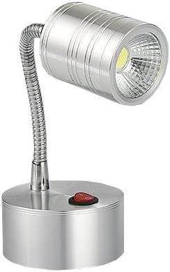 BRILLRAYDO 5W Pure White LED Night Light Battery Powered Desk Showcase Counter Cabinet Lighting Spot Lamp