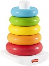 Fisher-Price Rock-a-Stack Toy 5 Rings Plant-Based Materials Baby Stack view 4
