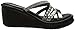 Skechers Cali Women's Rumblers-Social Butterfly Wedge Sandal,Pewter Rhinestone,10 M US