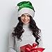 Windy City Novelties - Green Plush Christmas Santa Hat | St. Patrick’s Day Party Supplies Santa Costume Accessories Funny Hats for Men and Women.