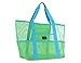 Holly LifePro Mesh Beach Bag Toy Tote Bag Large,Lightweight Market Grocery & Picnic Tote with Oversized Pockets,Inside Zippered Pocket,Carry All Organizer Bag Green,Shoulder Bag for Gym Hiking Picnic
