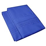 1500 Supreme Collection 2 Pack Bed Pillowcases - Luxury Embroidered Premium Softness and Wrinkle Resistant Breathable Additional Pillowcases For Bed Sheets - Standard, Royal Blue