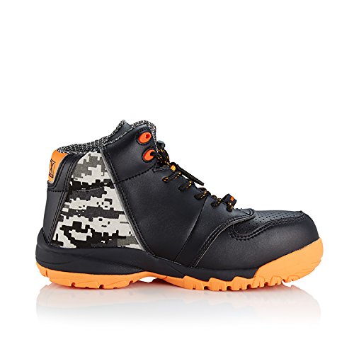 DDTX Men's Composite Toe Work Boots Slip Resistant Ankle High Safety Shoes Black (12)