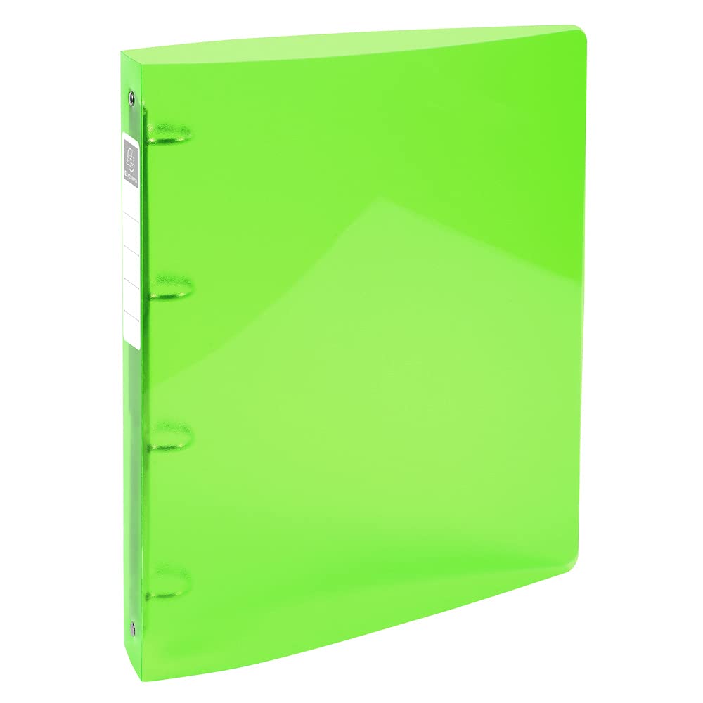 Exacompta - Ref. 51771E - Iderama semi-rigid PP binder - 4 round rings, diameter 30 mm - Spine 40 mm - External dimensions: 32 x 26.8 cm - A4 Maxi file format - Colour: anise green