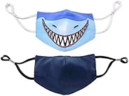 ProtectEquipTech Cute Kids Animal Face Mask - Revestimiento facial para niños lavable a máquina - Incluye One Nav